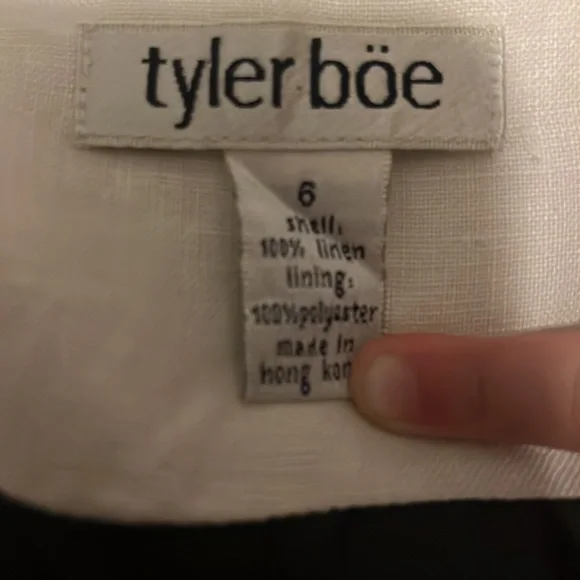 Tyler boe size 6 navy and white linen dress - Picture 4 of 4